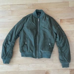 Topshop Army Green Bomber Jacket